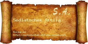 Sedlatschek Attila névjegykártya