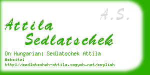 attila sedlatschek business card